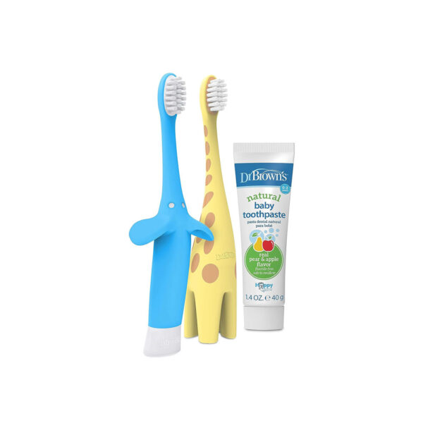 Dr. Brown’s Infant to Toddler Toothbrushes with Baby Toothpaste